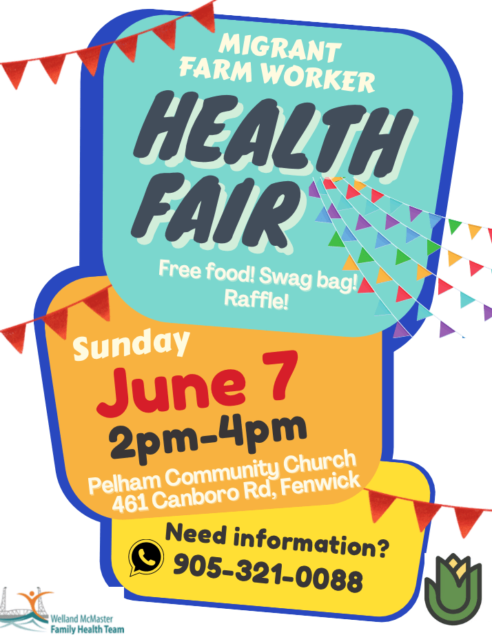 Pelham Health Fair poster in English